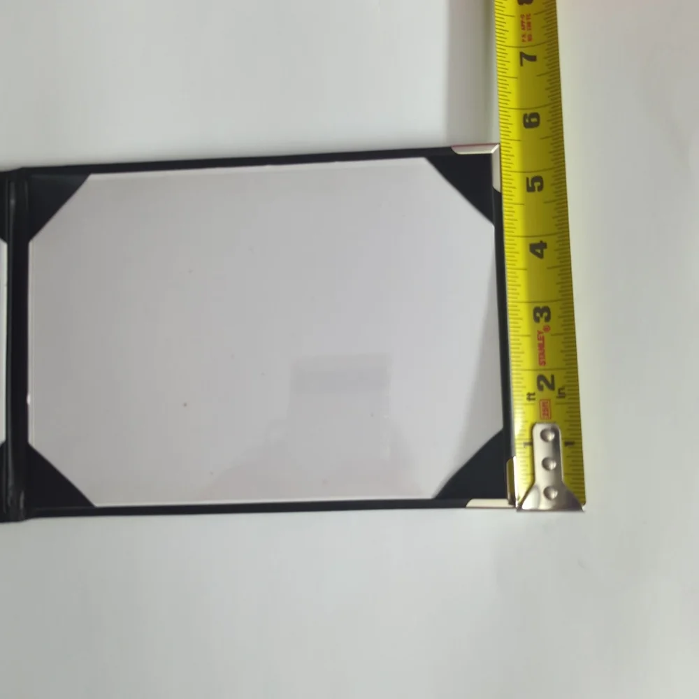 Harley Davidson Black Leather Folding Double Picture/Document Desktop Frame